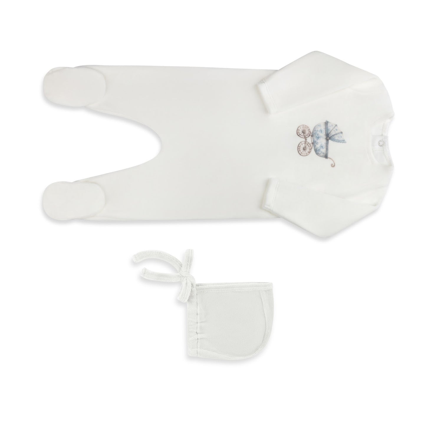 Watercolor Carriage Collection Ivory/Blue
