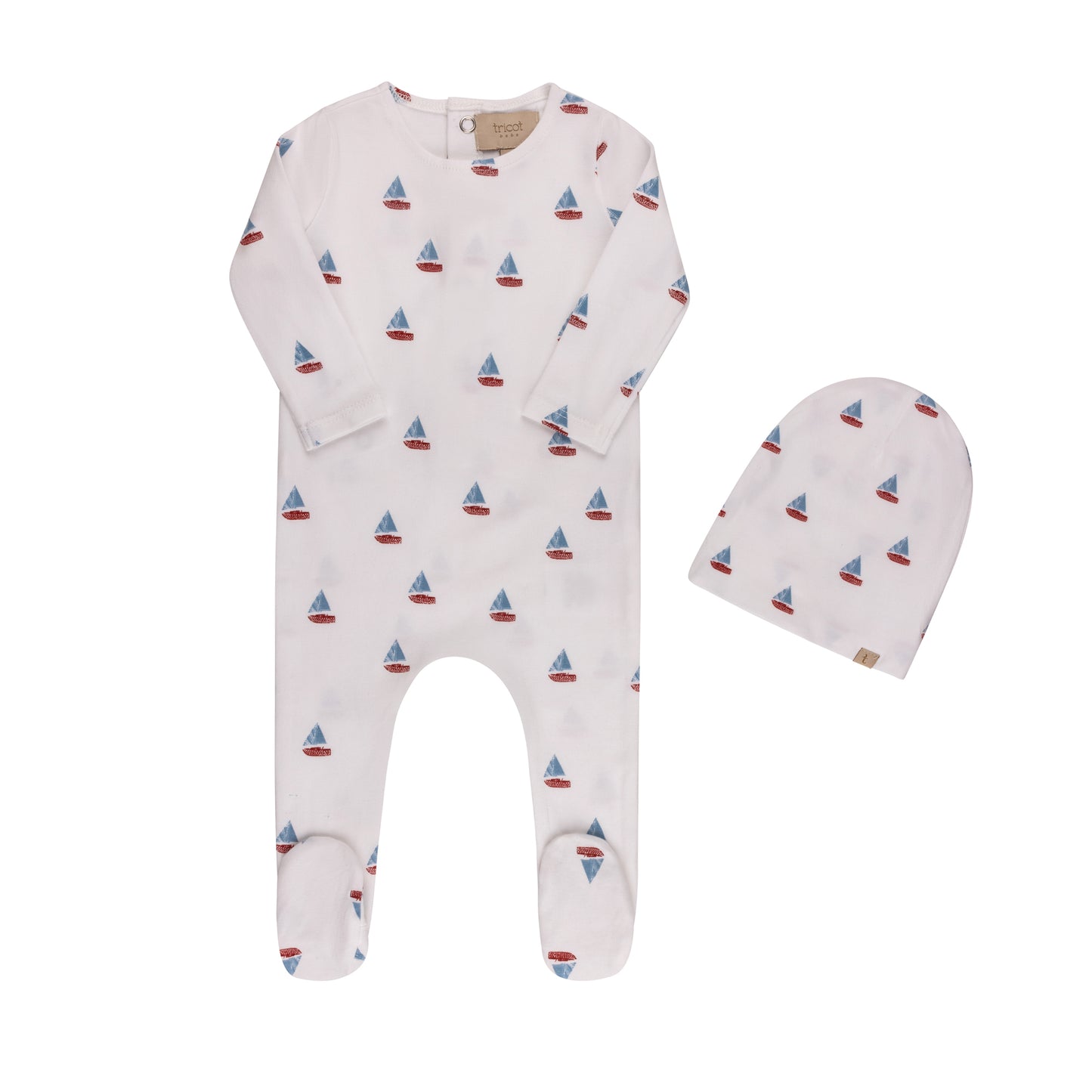 Printed Cherries/ Boat Layette Set