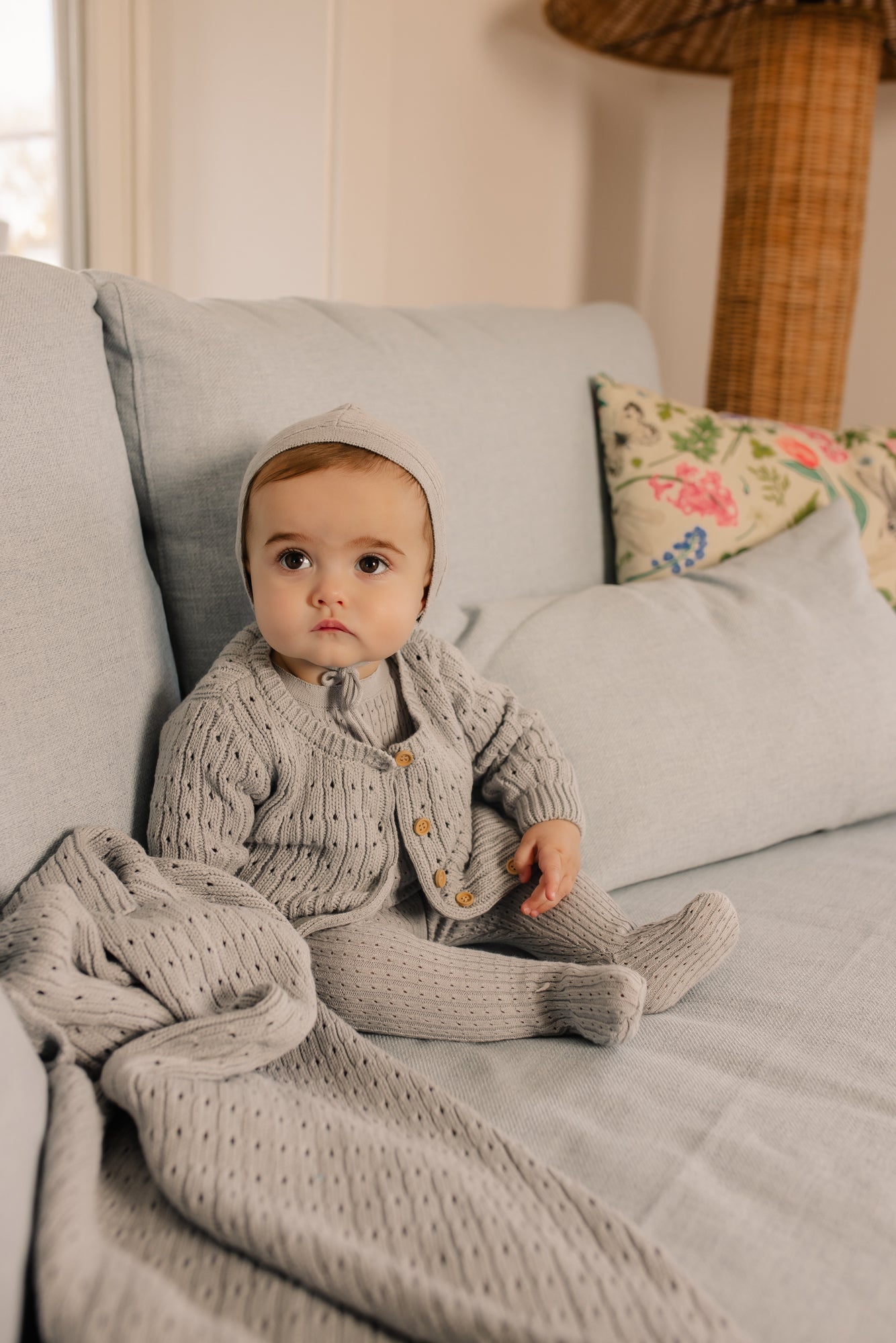 Pointelle Knit Blanket