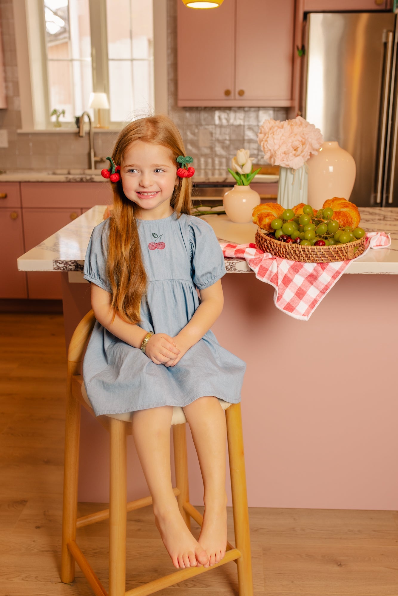Denim Cherry Dress