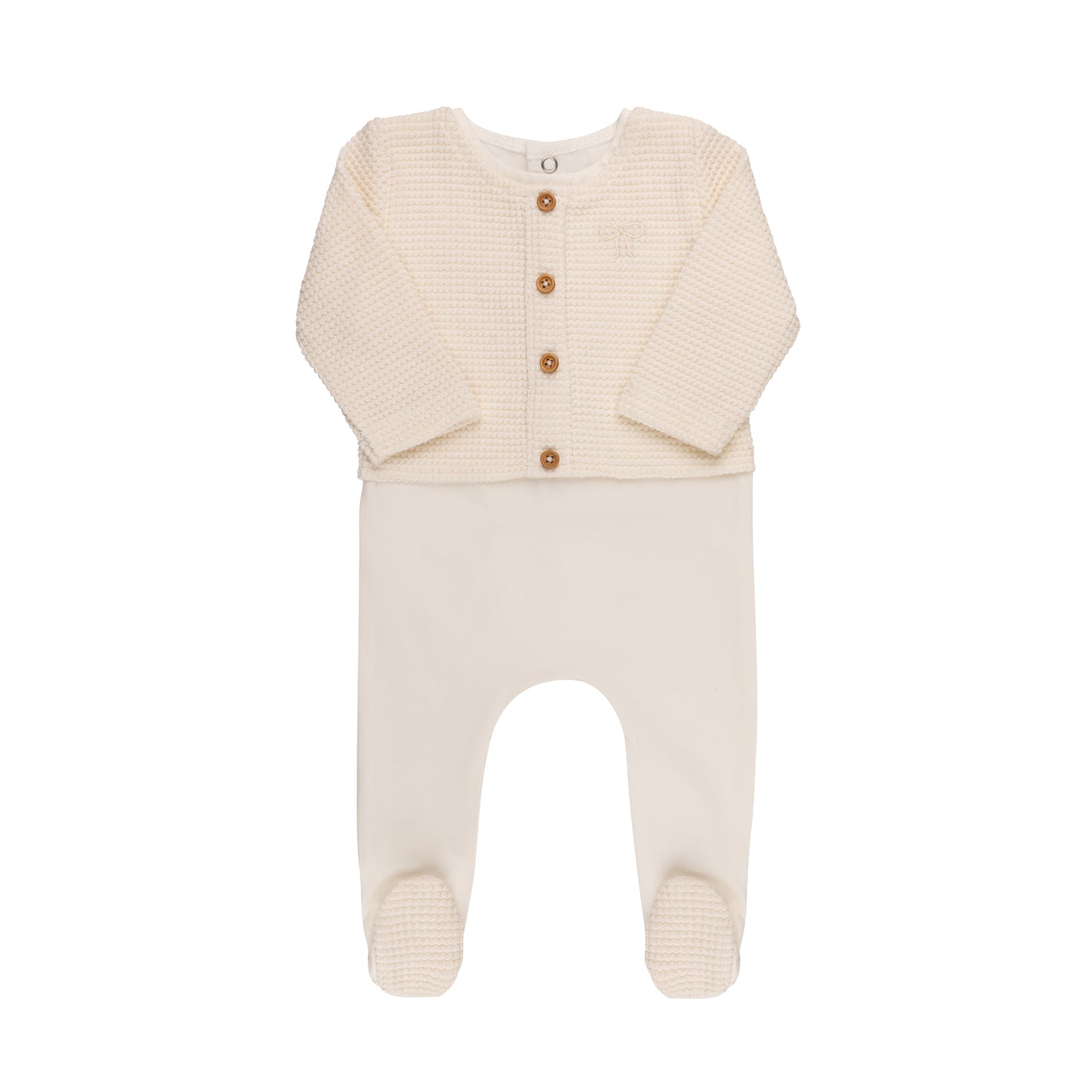 Faux Cardigan Footie & Hat