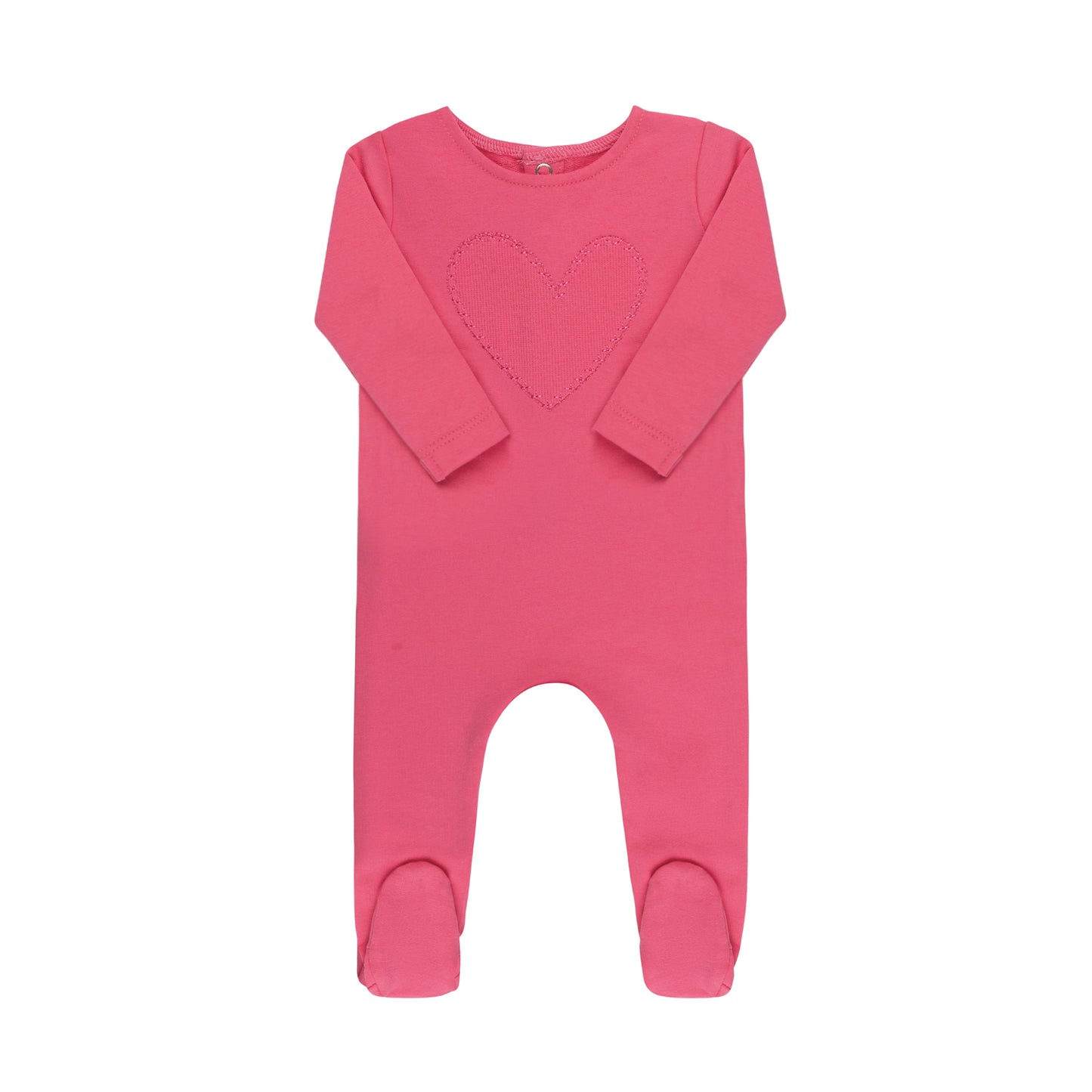 Ribbed Heart Footie & Hat