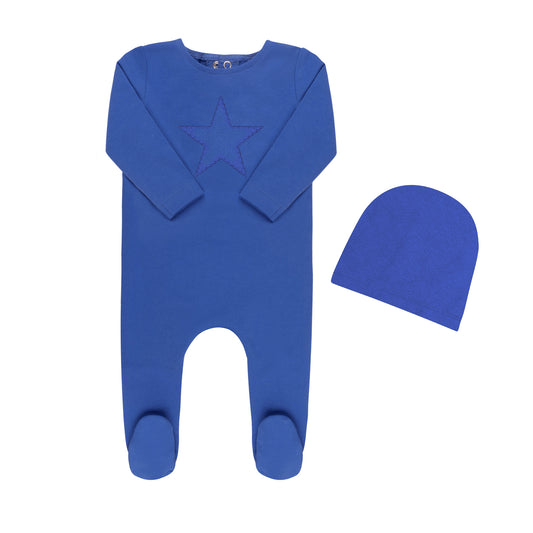 Ribbed Star Footie & Hat