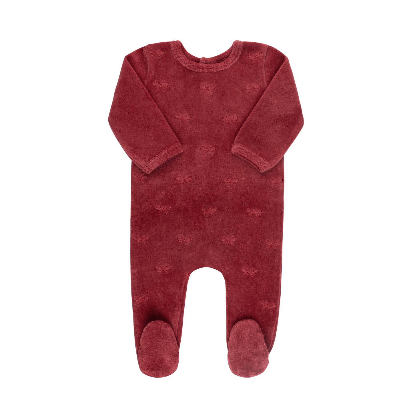 Embroidered Bow Footie & Hat