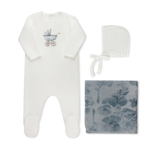 Watercolor Carriage Collection Ivory/Blue - Full Set