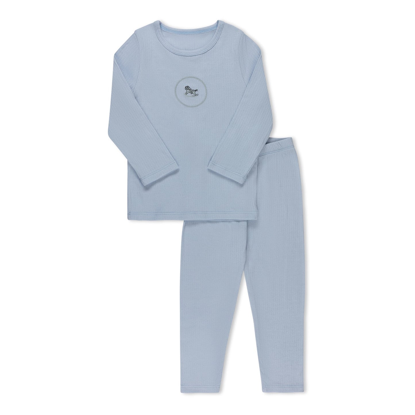 Embroidered Appliqué Collection Blue Pajamas