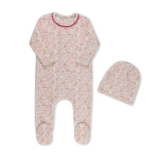 Winter Print Pink - hat