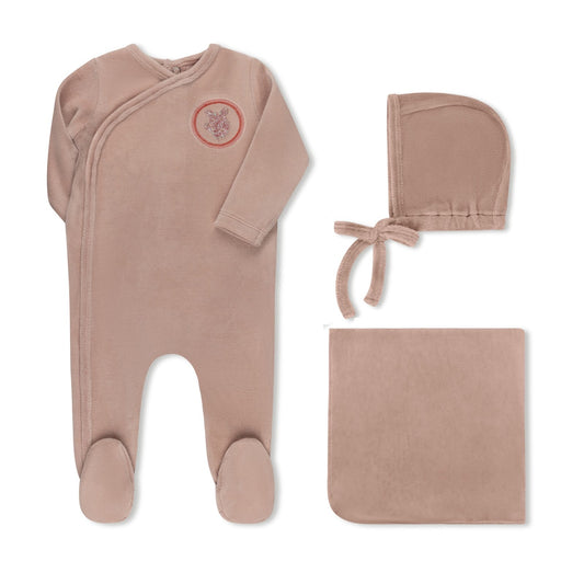 Embroidered Crest Wrap Pink - Full Set
