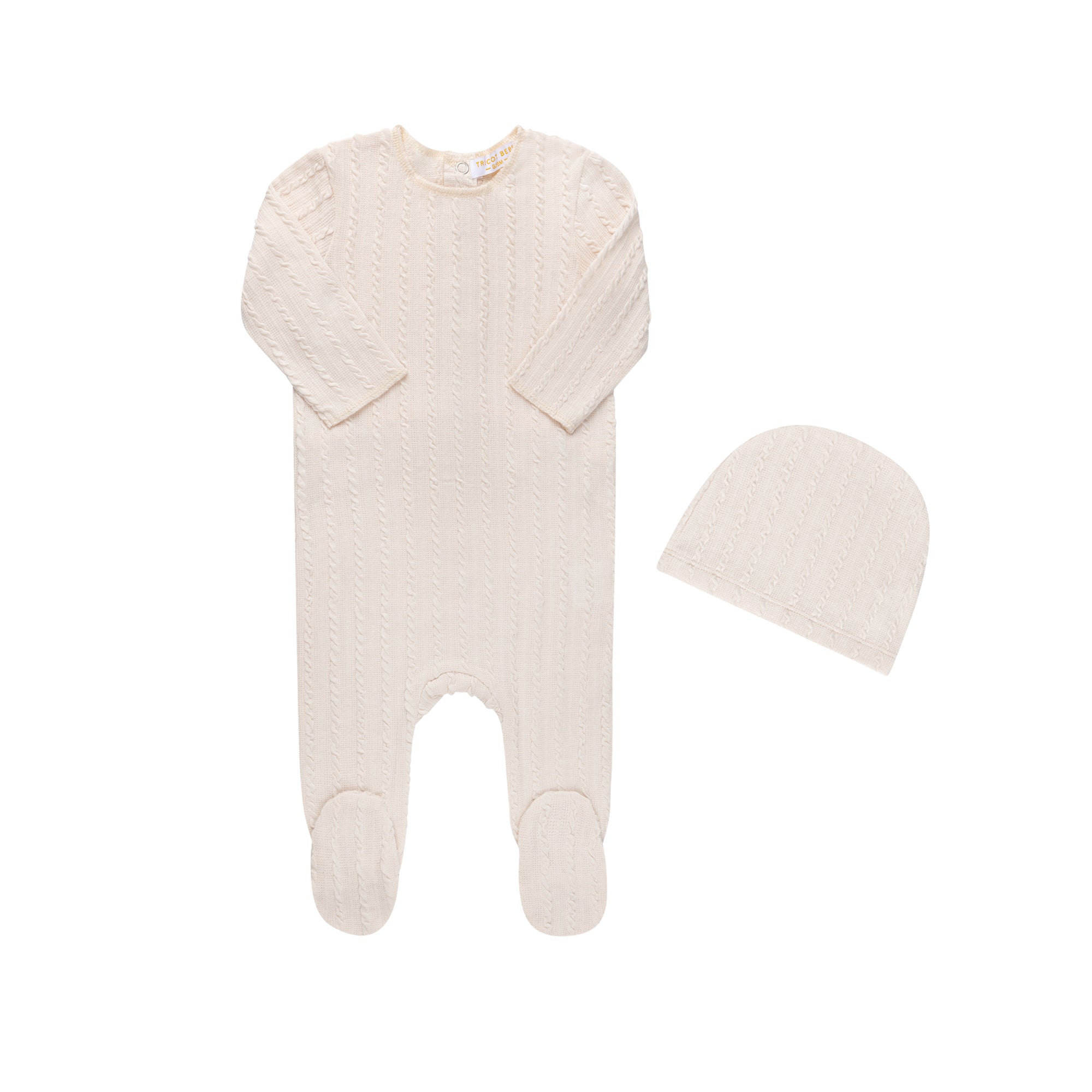 Cable Footie Layette Set