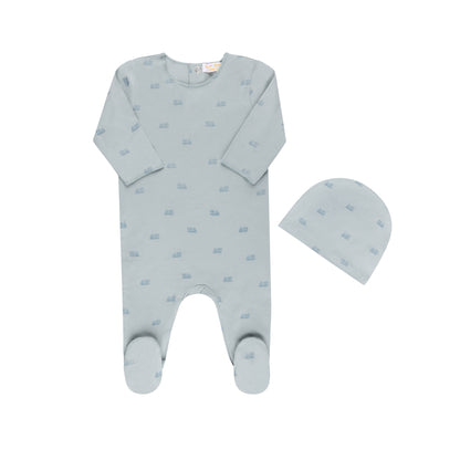 Train Print Layette Set