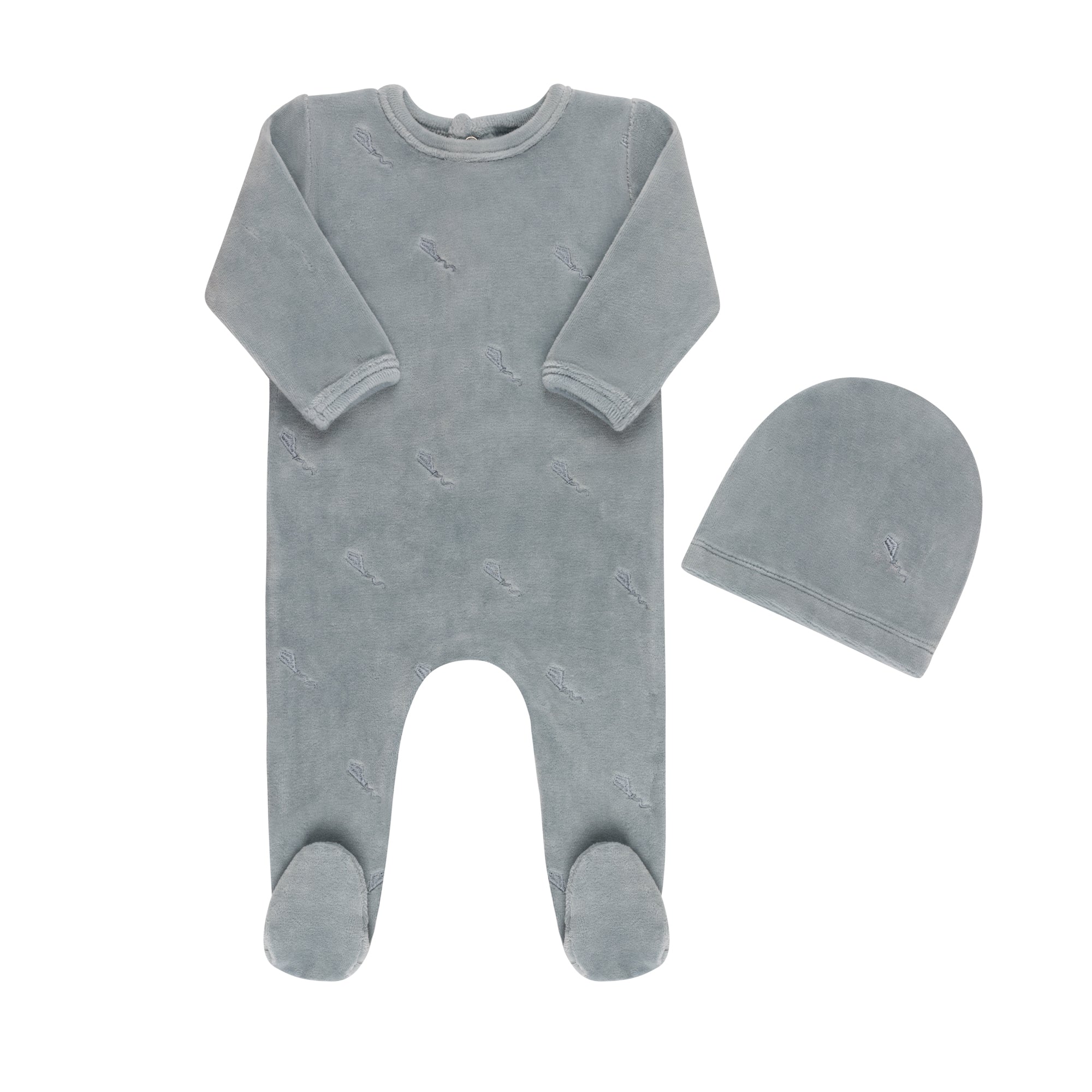 Embroidered Kite  Footie & Hat