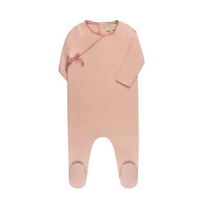 Contrast Color Kimono Footie & Hat