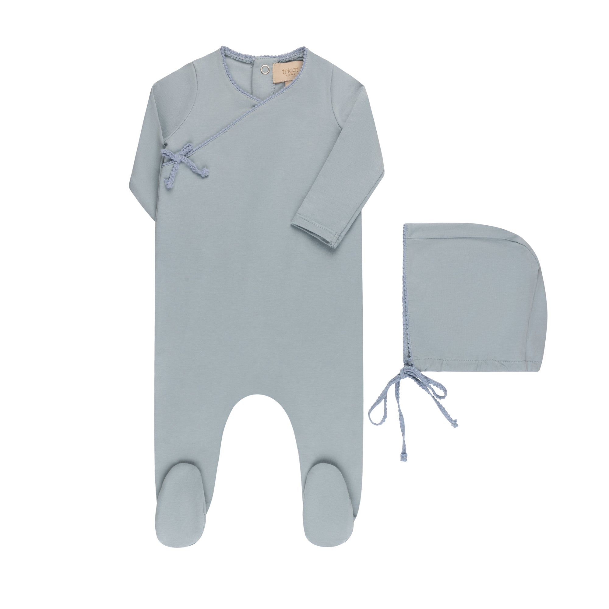Contrast Color Kimono Layette Set