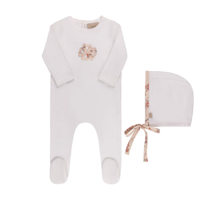 Floral flower Footie & Hat