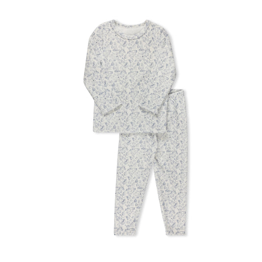 Winter Print Blue Pajamas
