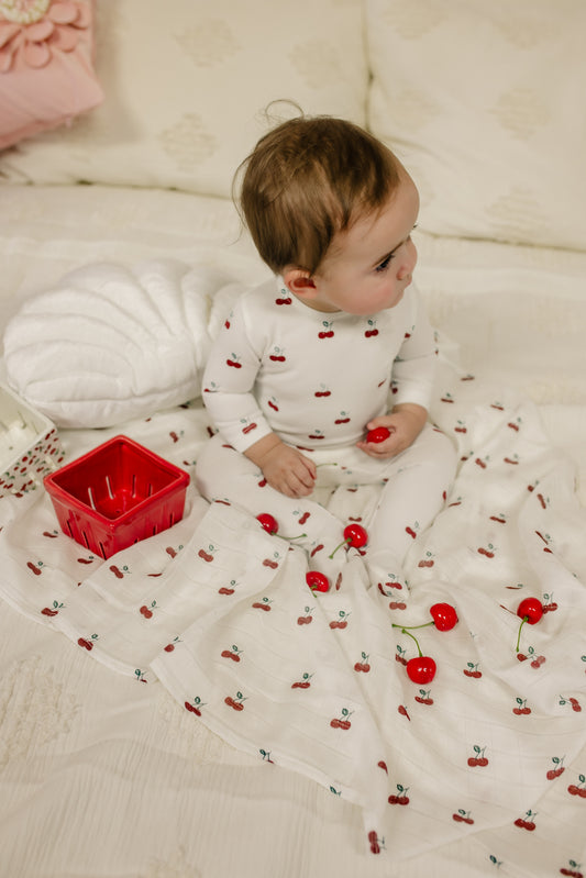 Printed Cherries Blanket