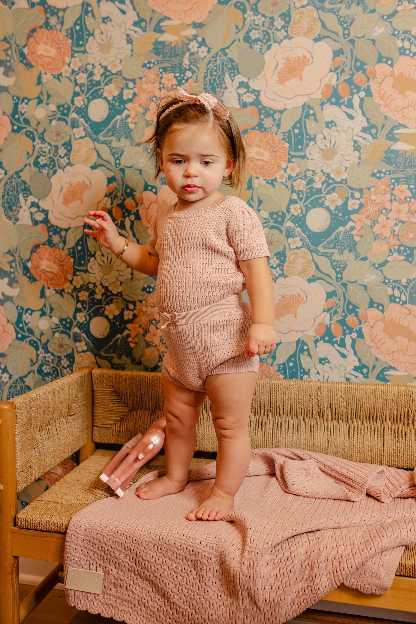 ⁠pointelle knit 2 piece short set
