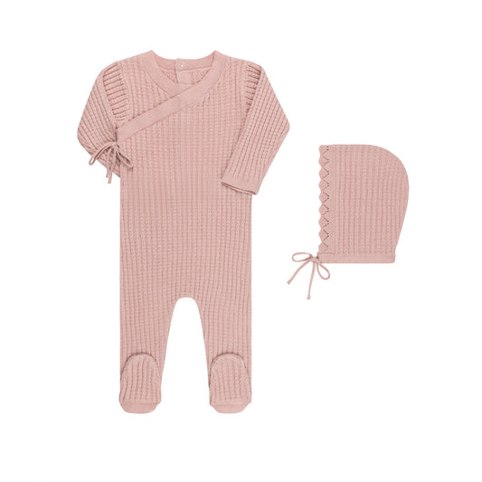 ⁠Ribbed Knit Layette Set