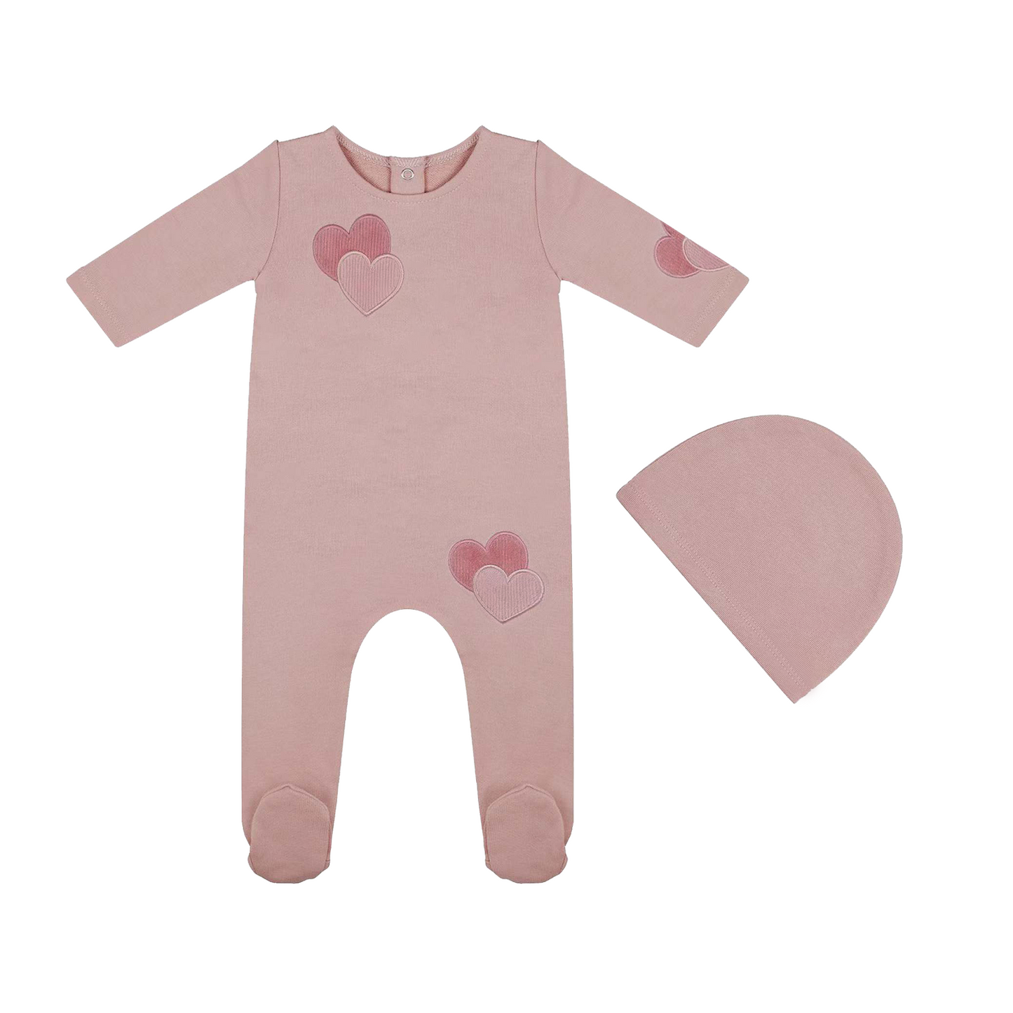 Corduroy Detail Heart/ Star Layette Set