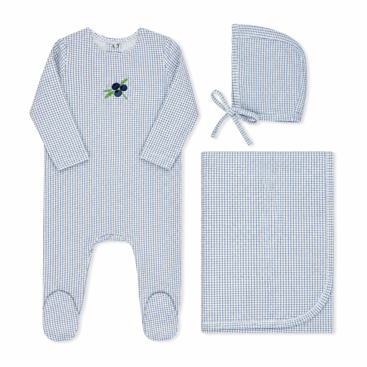 Checked  Layette Set