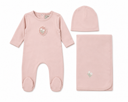Crochet Applique (Cotton) Layette Set