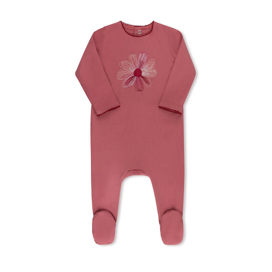 Embroidered Flower/Star Layette Set