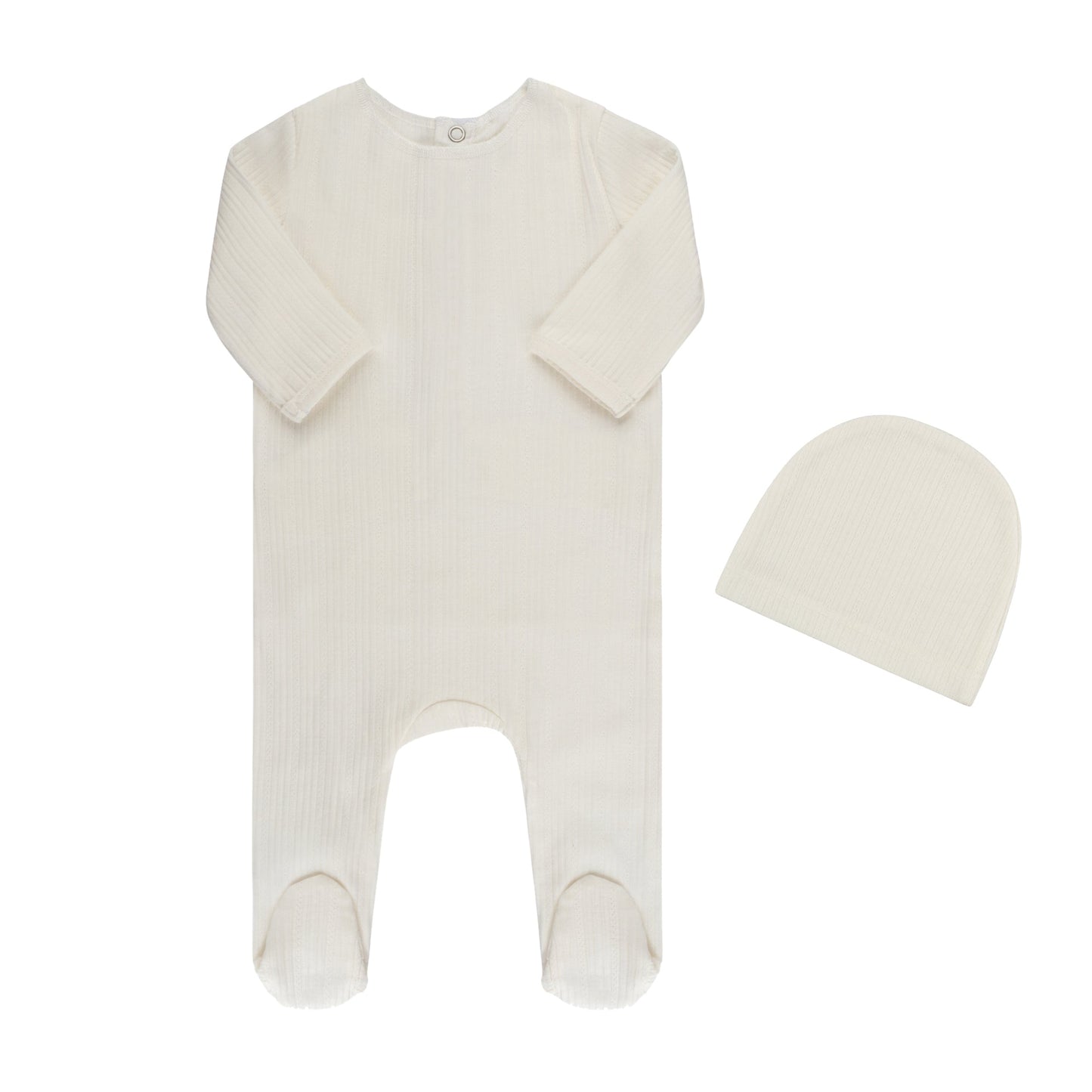 Embroidered Ribbed Layette Set
