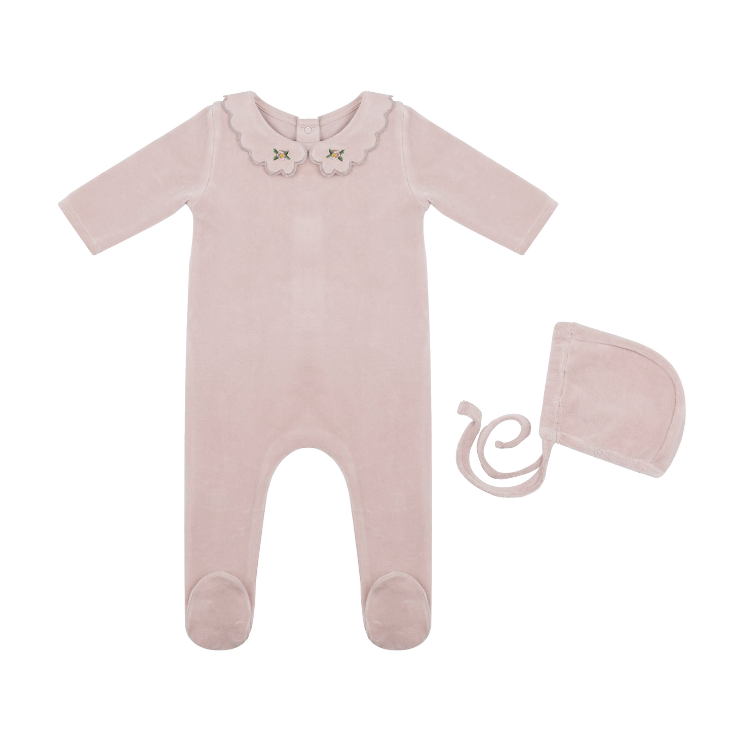 Embroidered Collar Layette Set