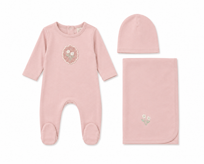Crochet Applique (Cotton) Layette Set