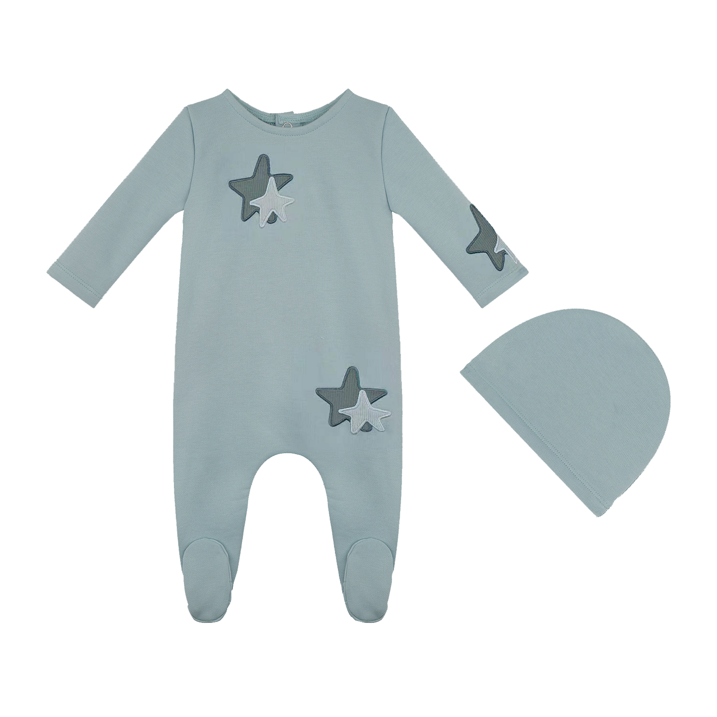 Corduroy Detail Heart/ Star Layette Set