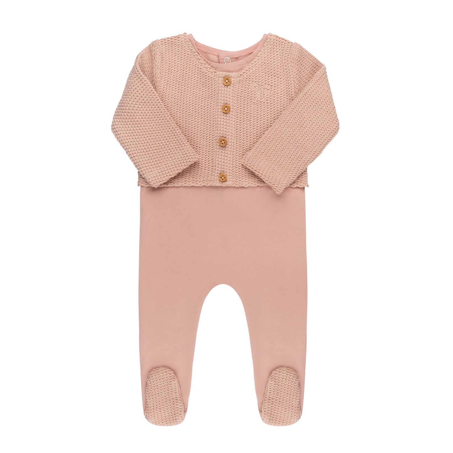 Faux Cardigan Footie & Hat