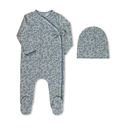 Floral Faux Wrap Collection Blue