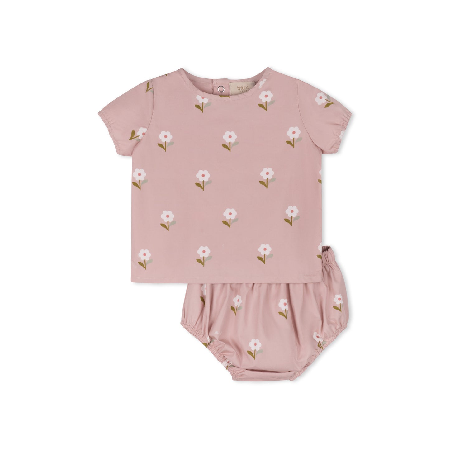 Knit Floral 2 Pc Short Set