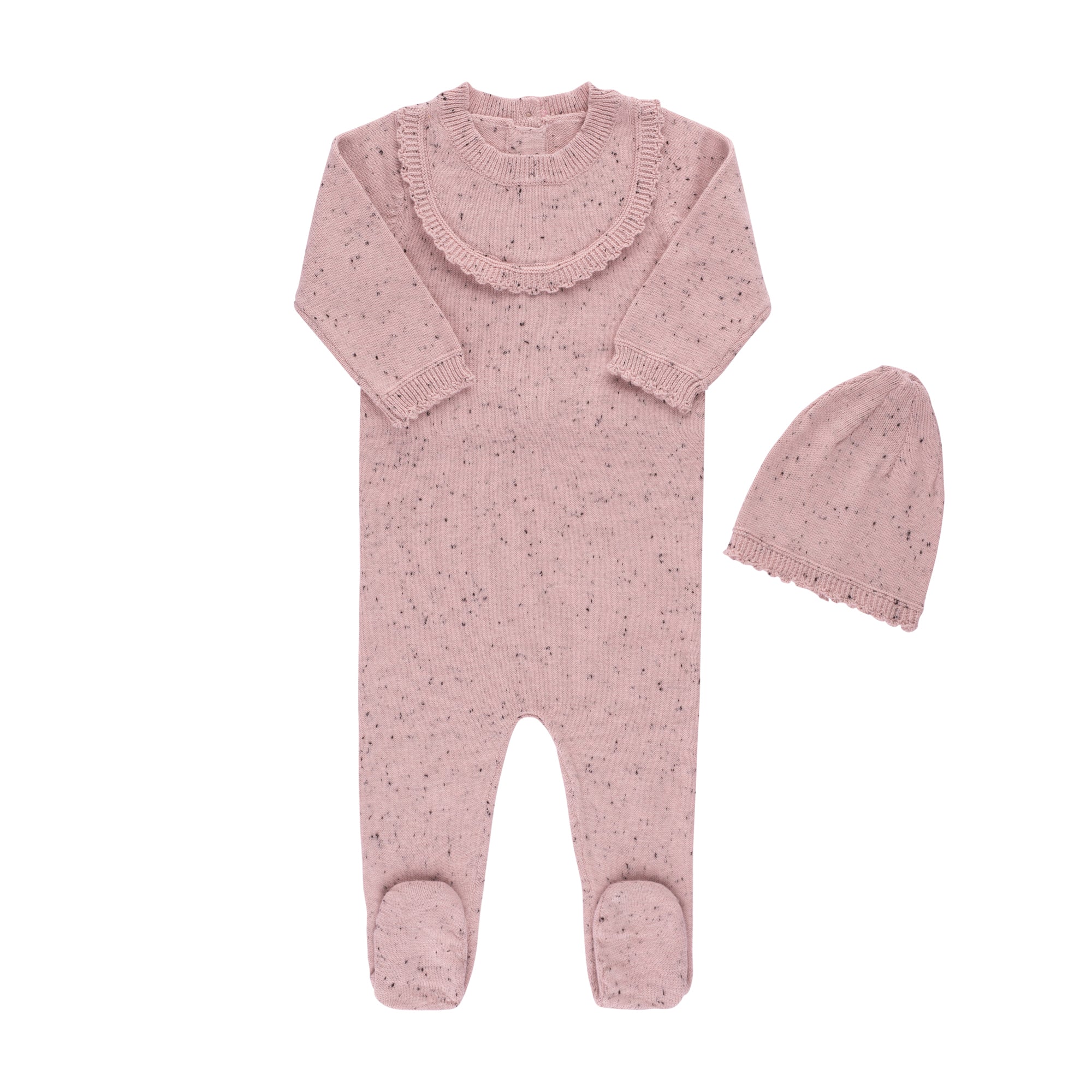 Speckled knit Layette Set