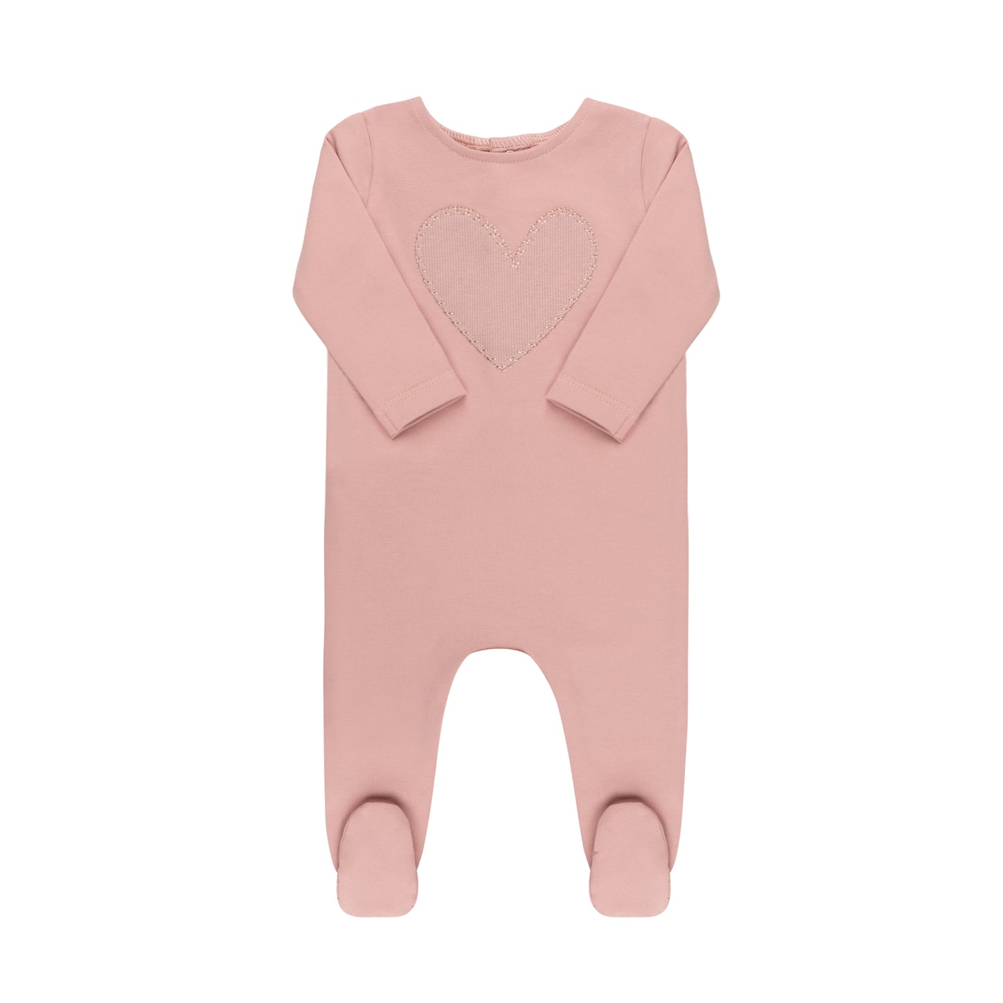 Ribbed Heart  Footie & Hat