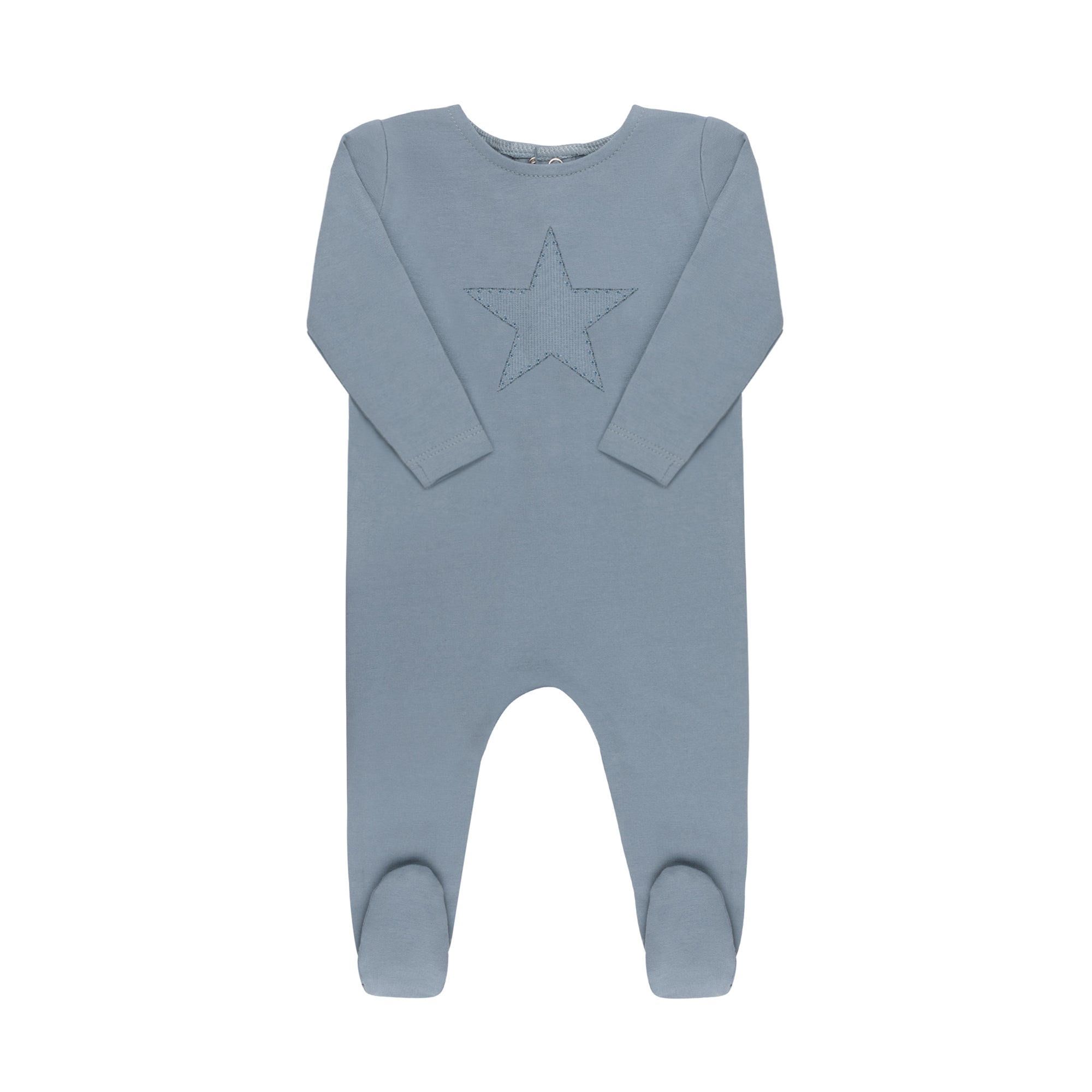 Ribbed Star Footie & Hat