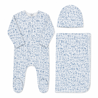 Summer Print Layette Set