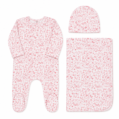 Summer Print Layette Set