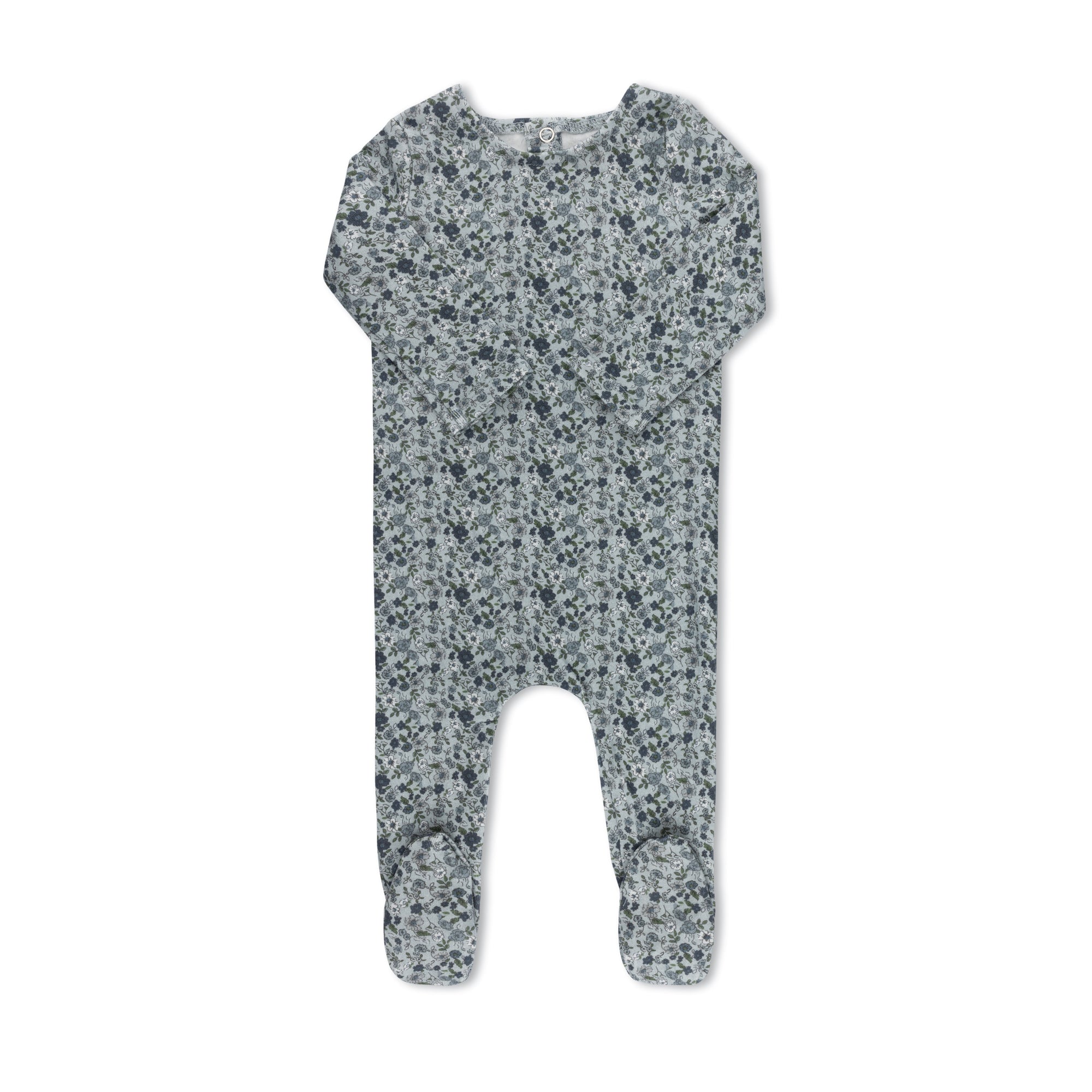 Floral pink baby footie without hat — TB by Tricot
