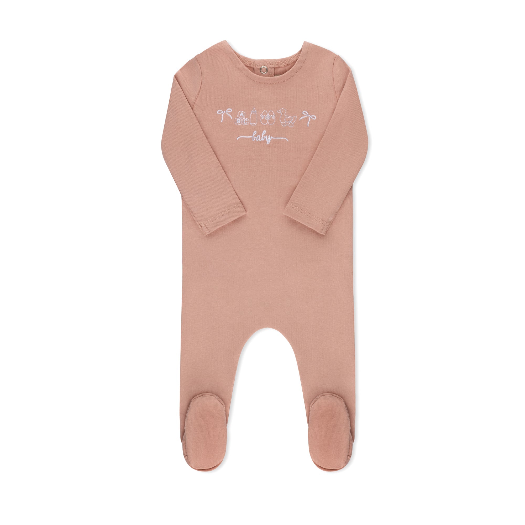 Mon Petit pink baby footie without hat — TB by Tricot