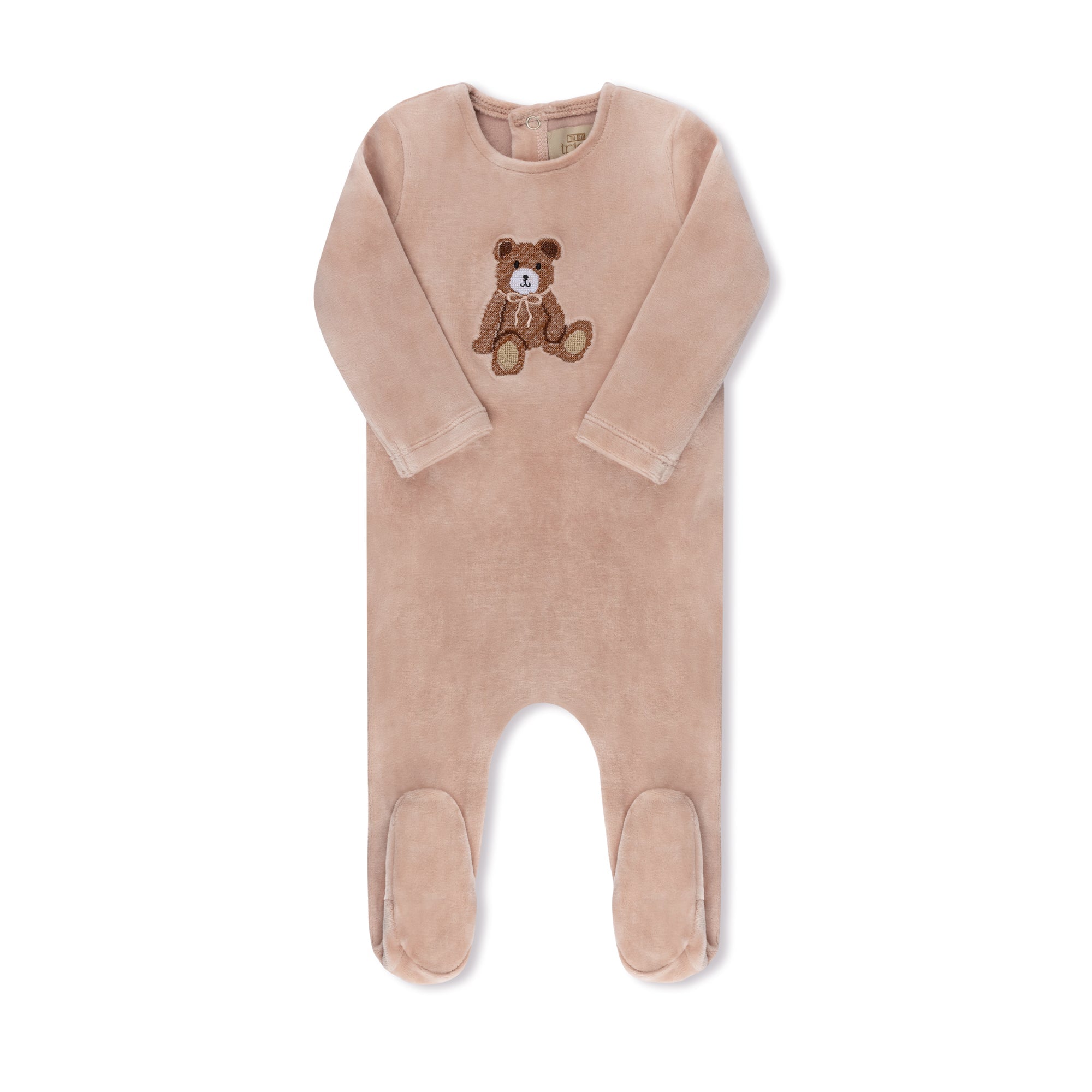 Teddy Bear pink baby footie without hat — TB by Tricot