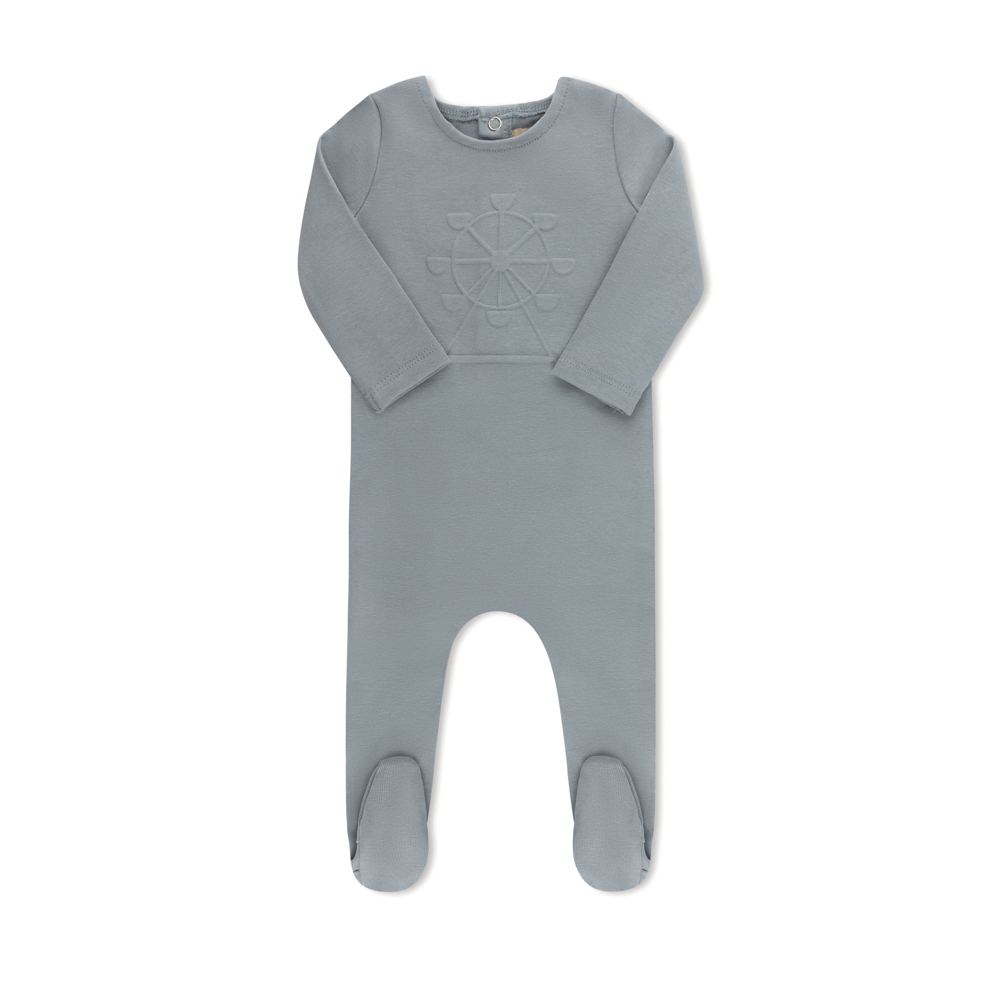 Ferris Wheel pink baby footie without hat — TB by Tricot