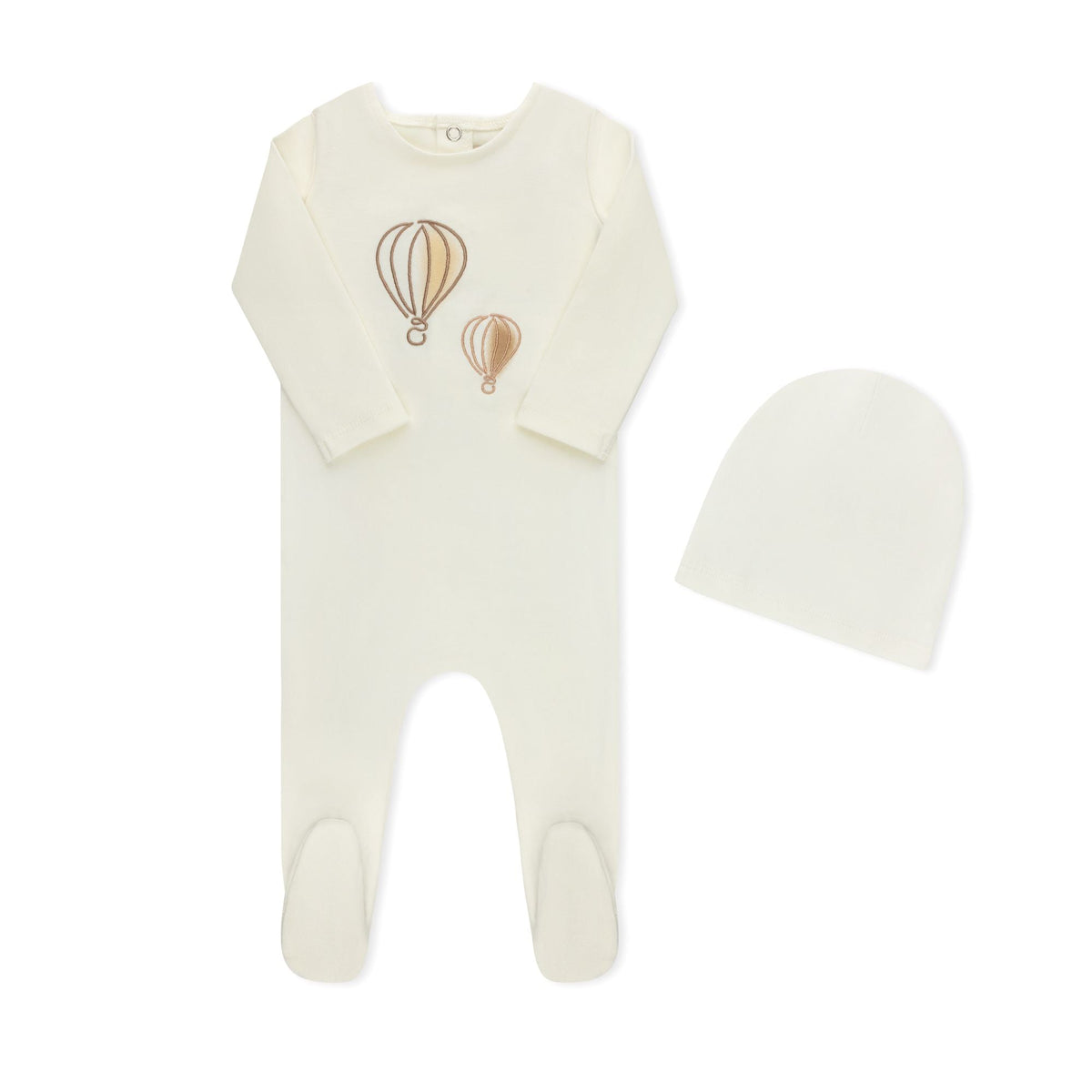 Hot Air Balloon footie and matching bonnet — TB by Tricot