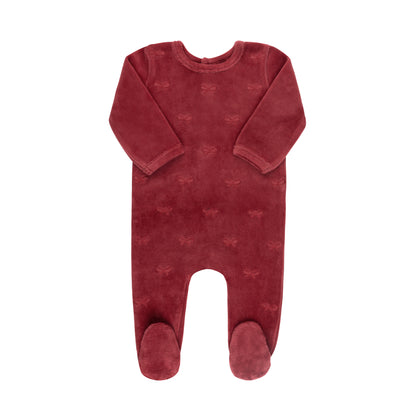 Embroidered Bow Footie & Hat